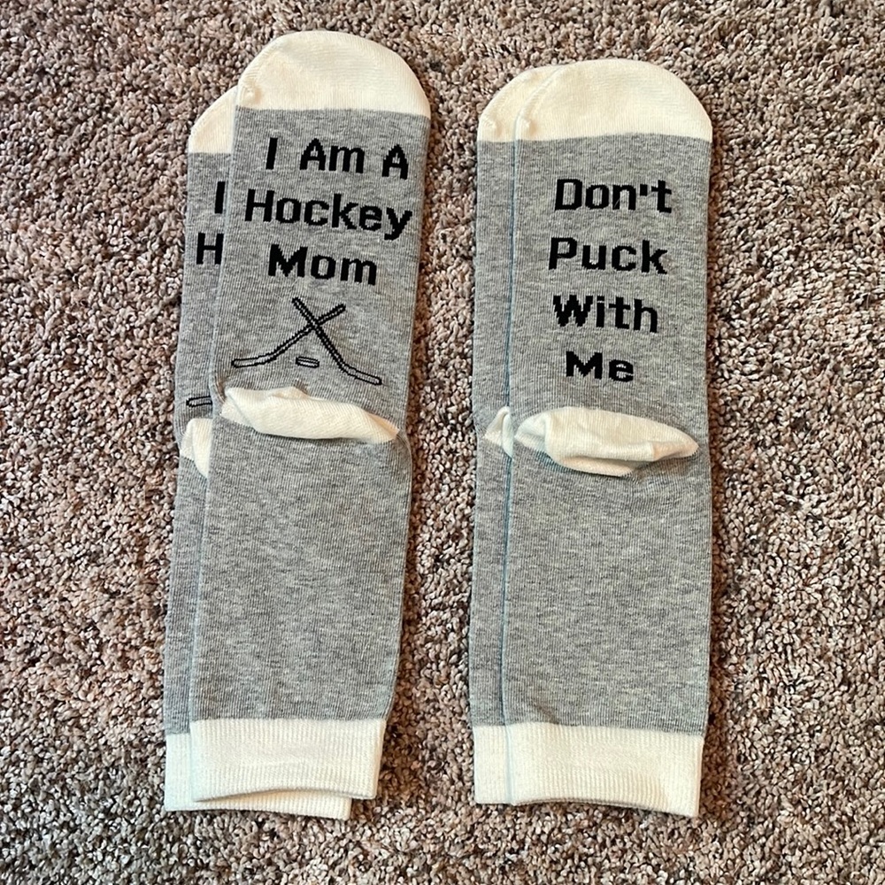 Hockey mom socks
